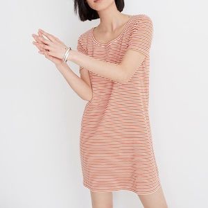 Madewell Swingy Tee Dress In Stripe